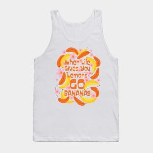 Go Bananas Illustrated Quote Tank Top